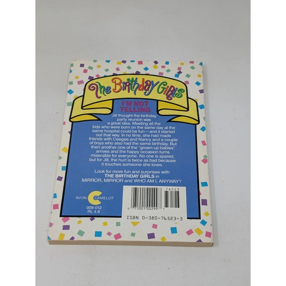 The Birthday Girls I'm Not Telling  by Jean Thesman  YA Book 1992 Avon‎ VTG 90s
